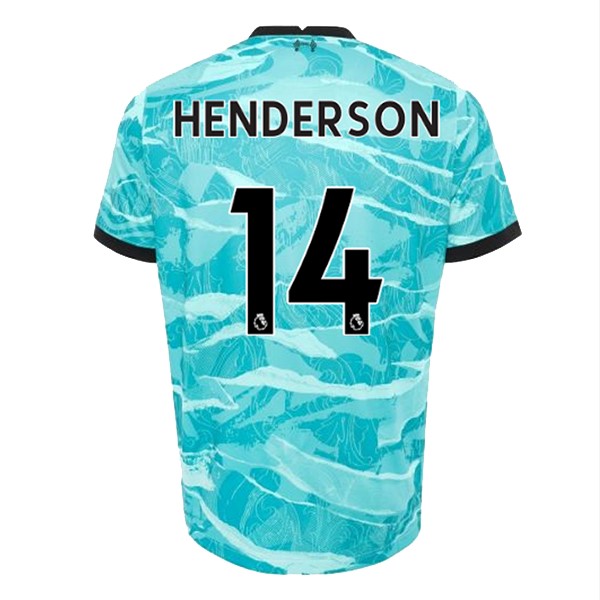 Camiseta Liverpool NO.14 Henderson Replica Segunda Ropa 2020/21 Azul